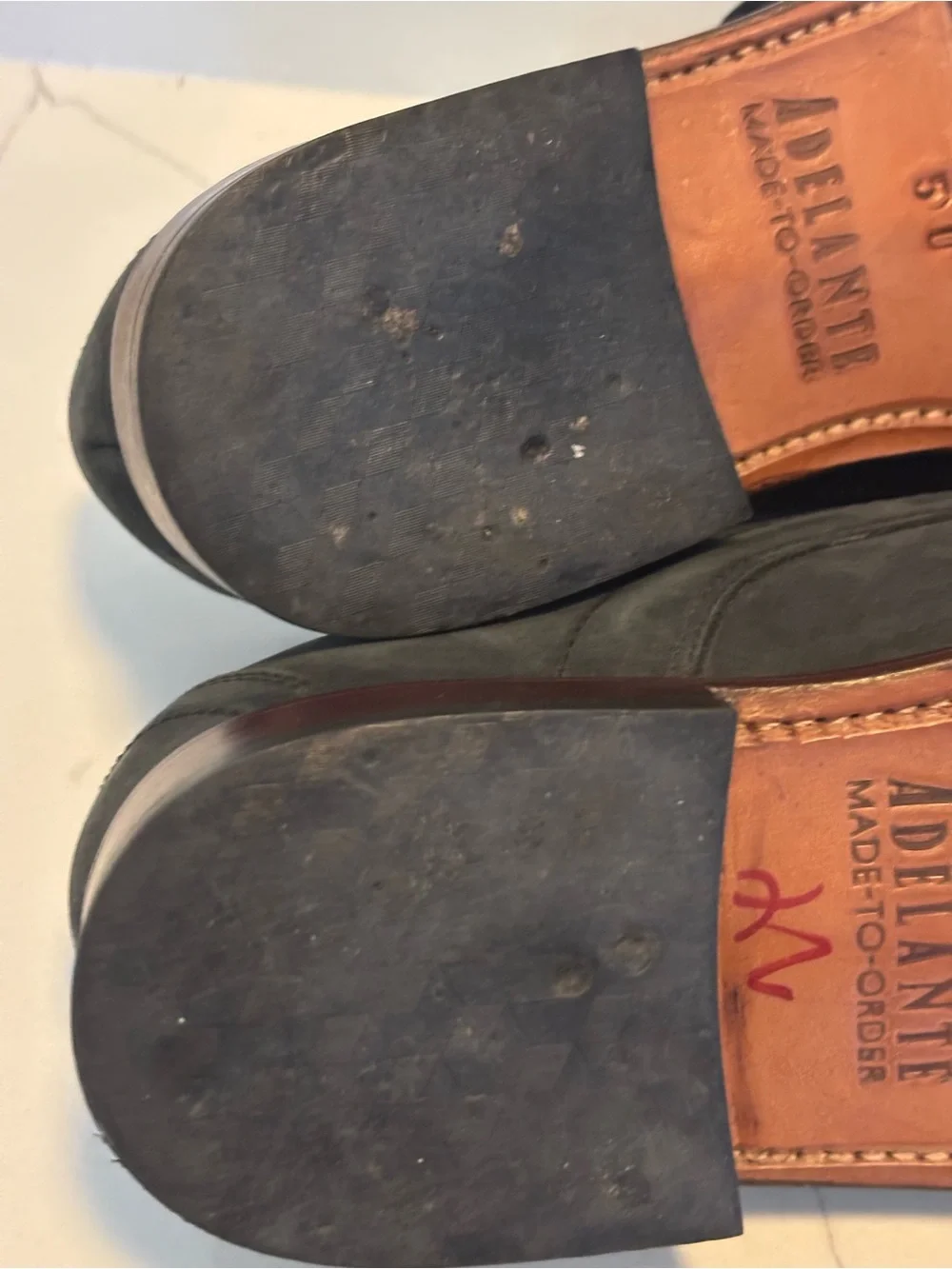 Adelante Romero Black Nubuck Derby Dress Shoes Men’s 5D